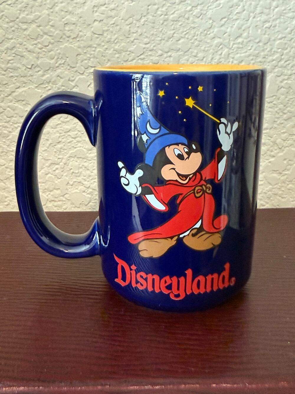 Disneyland Sorcerer Mickey Mouse Ceramic Coffee Mug Cobalt Blue Disney Thailand